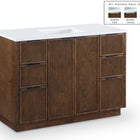 Meridian Furniture Willard 48" White Engineered Stone And Solid Wood Bathroom Vanity