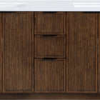 Meridian Furniture Willard 60" White Engineered Stone And Solid Wood Bathroom Vanity