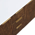 Meridian Furniture Willard 72" White Engineered Stone And Solid Wood Bathroom Vanity