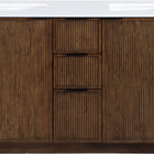 Meridian Furniture Willard 72" White Engineered Stone And Solid Wood Bathroom Vanity