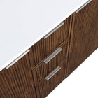 Meridian Furniture Willard 72" White Engineered Stone And Solid Wood Bathroom Vanity