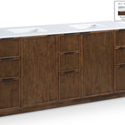 Meridian Furniture Willard 72" White Engineered Stone And Solid Wood Bathroom Vanity