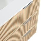 Meridian Furniture Willard 36" White Engineered Stone And Solid Wood Bathroom Vanity