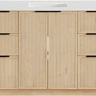 Meridian Furniture Willard 48" White Engineered Stone And Solid Wood Bathroom Vanity