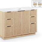 Meridian Furniture Willard 48" White Engineered Stone And Solid Wood Bathroom Vanity