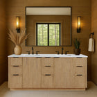 Meridian Furniture Willard 72" White Engineered Stone And Solid Wood Bathroom Vanity