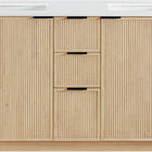 Meridian Furniture Willard 72" White Engineered Stone And Solid Wood Bathroom Vanity
