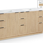 Meridian Furniture Willard 72" White Engineered Stone And Solid Wood Bathroom Vanity