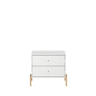 Manhattan Comfort Jasper Modern 25" Nightstand in White (2-Drawer)