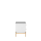 Manhattan Comfort Jasper Modern 25" Nightstand in White (2-Drawer)