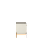 Manhattan Comfort Jasper Modern 25" Nightstand in Off White (2-Drawer)