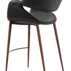 Zuo Limay Counter Stool Black & Walnut