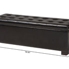 Baxton Studio Roanoke Contemporary Dark Brown Ottoman
