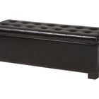 Baxton Studio Roanoke Contemporary Dark Brown Ottoman