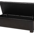 Baxton Studio Roanoke Contemporary Dark Brown Ottoman