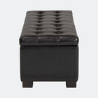 Baxton Studio Roanoke Contemporary Dark Brown Ottoman