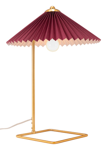 Zuo Charo Table Lamp Red & Gold
