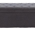 Zuo Halifax Storage Bench Gravel Gray