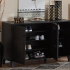 Baxton Studio Warren Espresso Shoe-Storage Cabinet