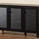Baxton Studio Warren Espresso Shoe-Storage Cabinet