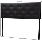 Baxton Studio Baltimore Modern and Contemporary Queen Black Faux Leather Upholstered Headboard