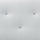 Baxton Studio Dalini Modern and Contemporary Queen White Faux Leather Headboard with Faux Crystal Buttons