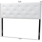 Baxton Studio Baltimore Modern and Contemporary Full White Faux Leather Upholstered Headboard