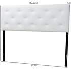 Baxton Studio Baltimore Modern and Contemporary Full White Faux Leather Upholstered Headboard