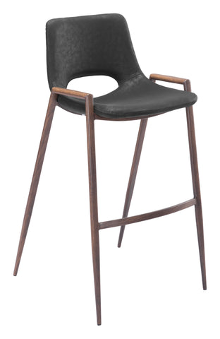 Zuo Desi Barstool (Set of 2) Black & Walnut