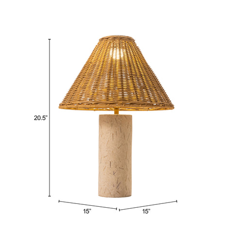 Zuo Kintal Solar Table Lamp Natural