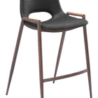Zuo Desi Counter Stool (Set of 2) Black & Walnut