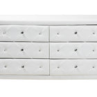 Baxton Studio Luminescence White Faux Leather Upholstered Dresser