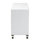 Baxton Studio Luminescence White Faux Leather Upholstered Dresser