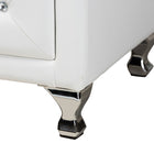 Baxton Studio Luminescence White Faux Leather Upholstered Dresser