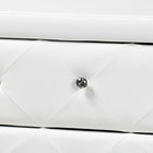 Baxton Studio Luminescence White Faux Leather Upholstered Dresser