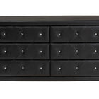 Baxton Studio Luminescence Black Faux Leather Upholstered Dresser