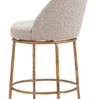 Zuo Nordhavn Swivel Counter Stool Beige & Gold