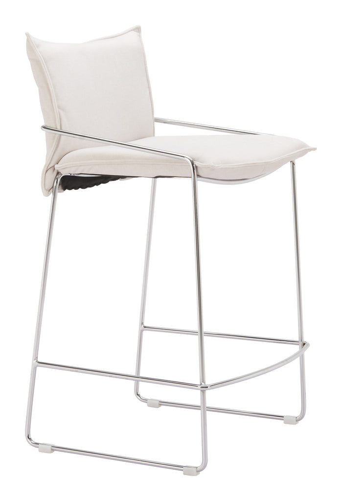 Zuo Pola Counter Stool White