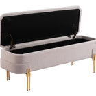 Zuo Lebreton Storage Bench Oatmeal Beige