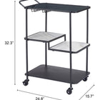 Zuo Constanza Bar Cart Black