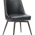 Zuo Keppel Swivel Dining Chair (Set of 2) Black