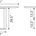Zuo Izola Dining Table Brown