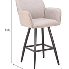 Zuo Sieve Swivel Barstool Beige