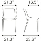 Zuo Magnus Dining Chair (Set of 2) Slate Gray & Walnut