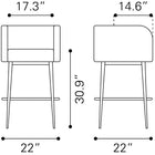 Zuo Horbat Barstool (Set of 2) Black