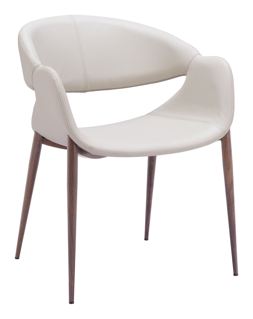 Zuo Limay Dining Chair (Set of 2) Beige & Walnut
