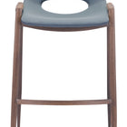 Zuo Desi Barstool (Set of 2) Azure Gray & Walnut