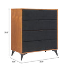 Zuo Zarif Chest Black & Walnut