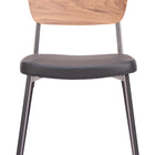 Zuo Ardenne Dining Chair (Set of 4) Black & Brown