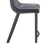 Zuo Magnus Barstool (Set of 2) Dark Gray & Black